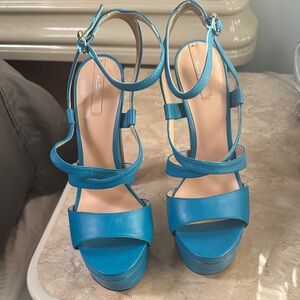 Aldo Women's Vibrant Blue Platform Sandals